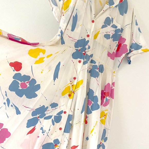 Vintage Floral Button Dress - Picture 3 of 3